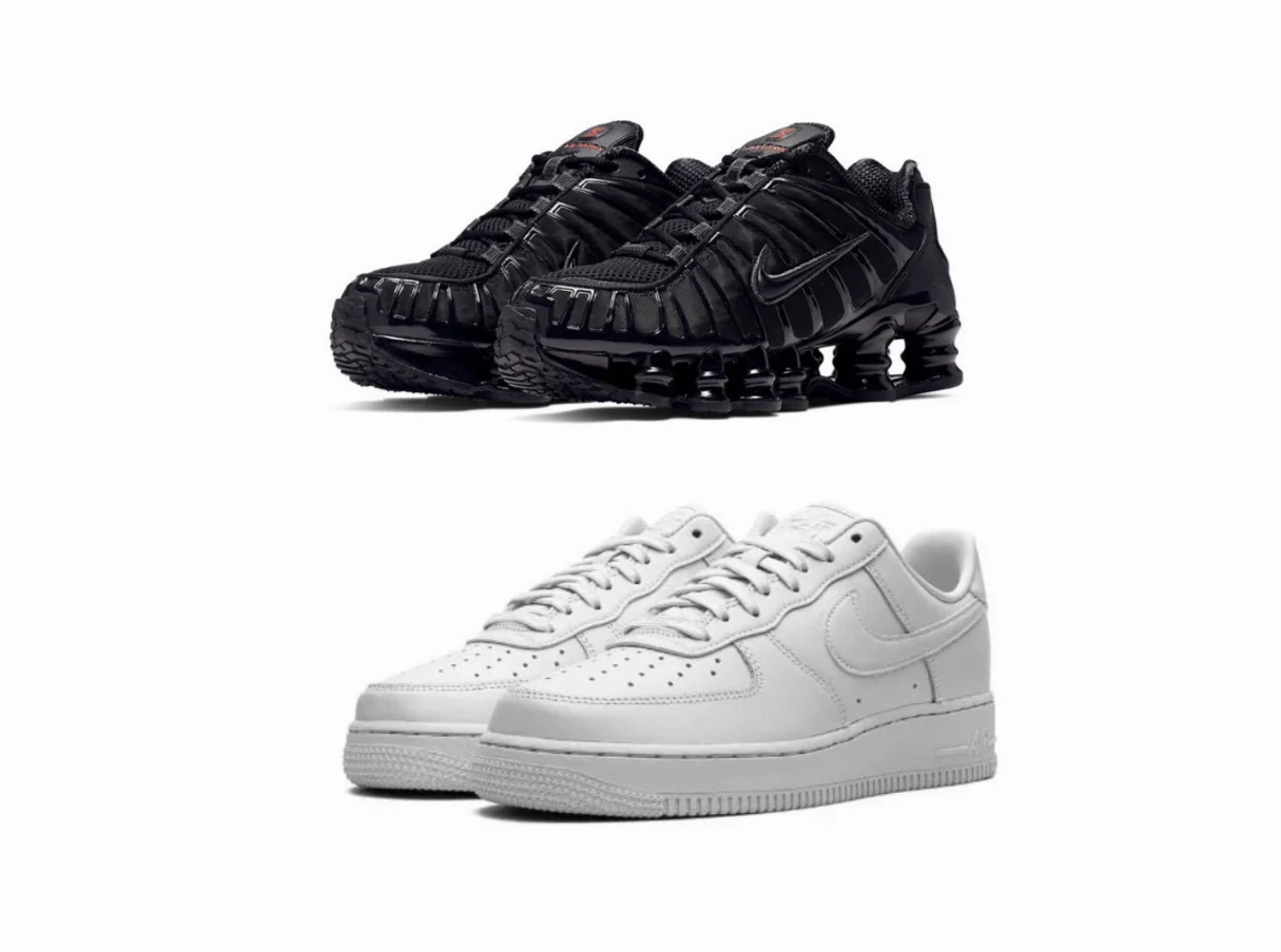 Step Control Nike Shox TL ??Black Max Orange?? x AirForce 1