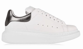 Alexander McQueen Oversized White Pearl Woman's Trainers Cruise Ready