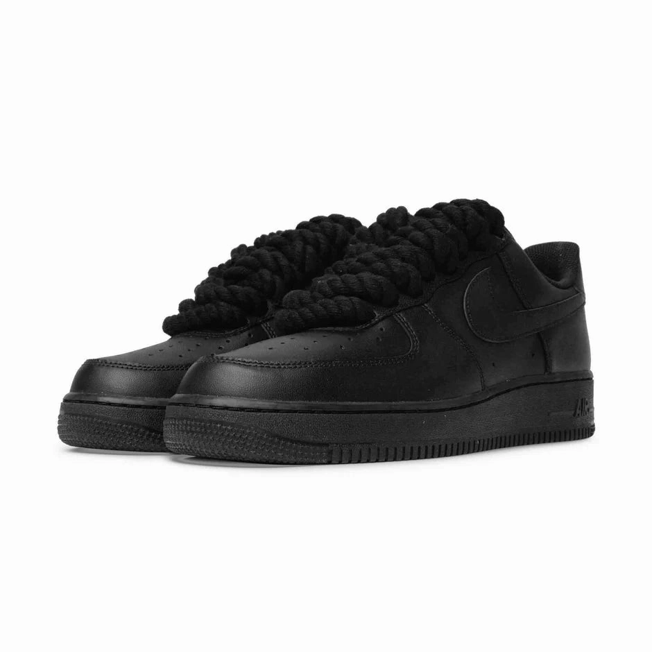 Relax Walk Nike Air Force 1 07 'Black Rope Lace'