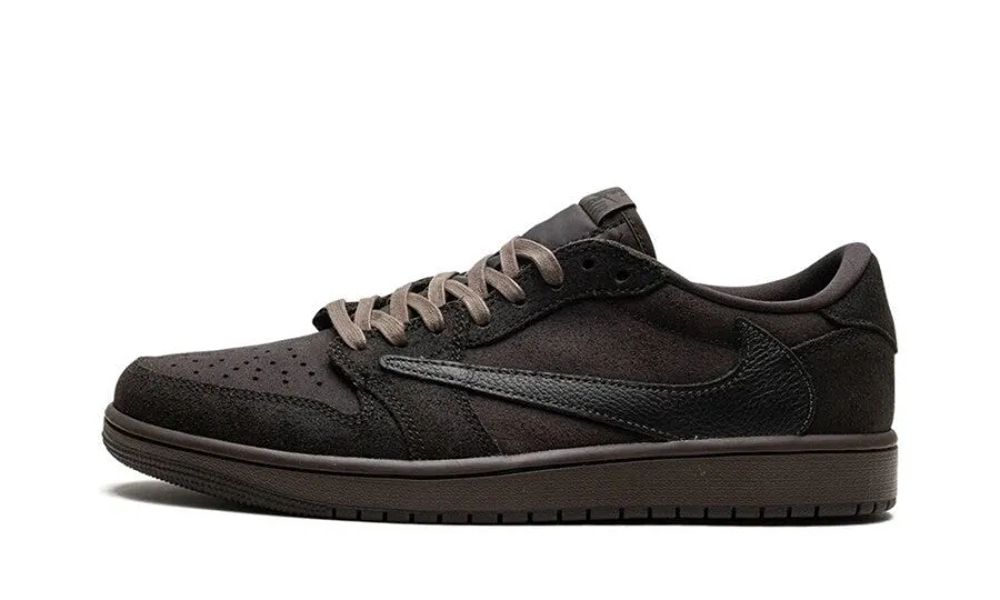 Jordan 1 Retro Low Og Sp Travis Scott Velvet Brown Stress - Reducing patent - leather - finish - design shoes
