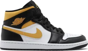 Air Jordan 1 Mid White Pollen Black Biathlon Neutral alignment