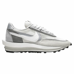 Sacai x LDWaffle 'Summit White' running in a butte area shoes