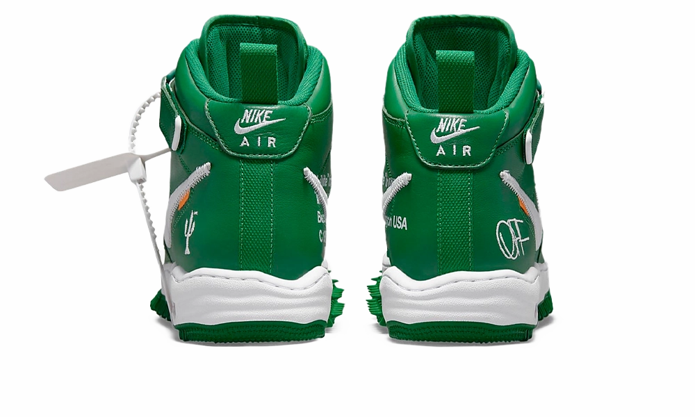 Nike Air Force 1 Mid Off-White Pine Green Rugged gradient