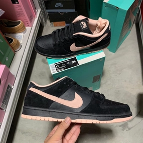 DS 2019' Nike Dunk Low Pro SB BLACK WASHED CORAL Chic Comfort