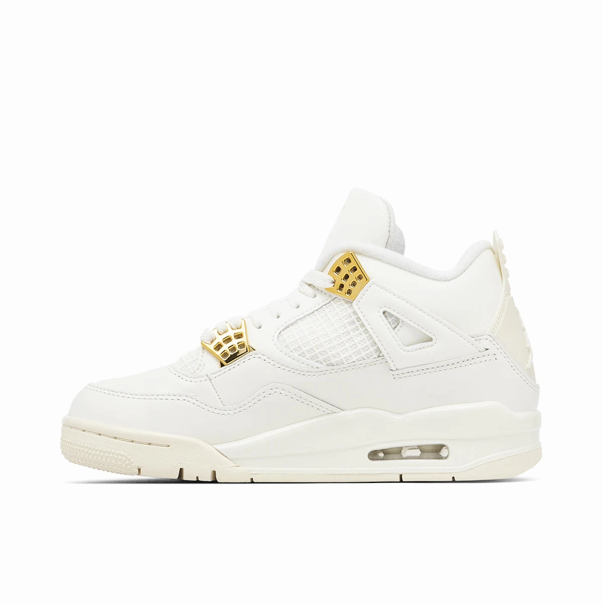 AIR JORDAN 4 SAIL WMNS 'METALLIC GOLD' foot - flexibility running shoes