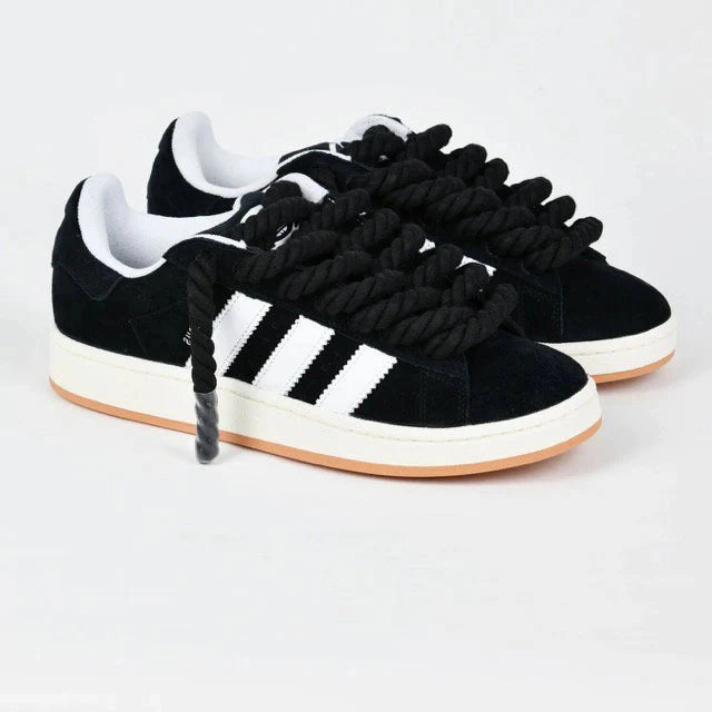 Adidas Originals Junior Campus 00S Black with rope laces  Sneaker Deep Black