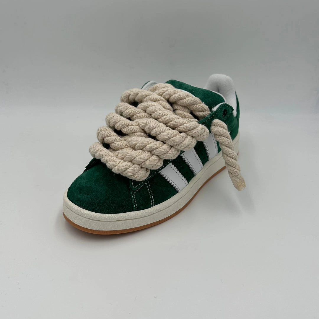 Adidas Originals Junior Campus 00S Green with rope laces  Sneaker Grip Hike