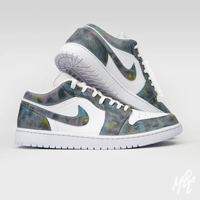 Concrete - Jordan 1 Low Custom Flexible Fit Cozy Design