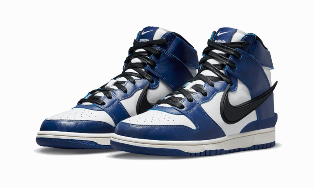 professional runner's shoe option Airflow Fabric Nike Dunk High Ambush Deep Royal Blue
