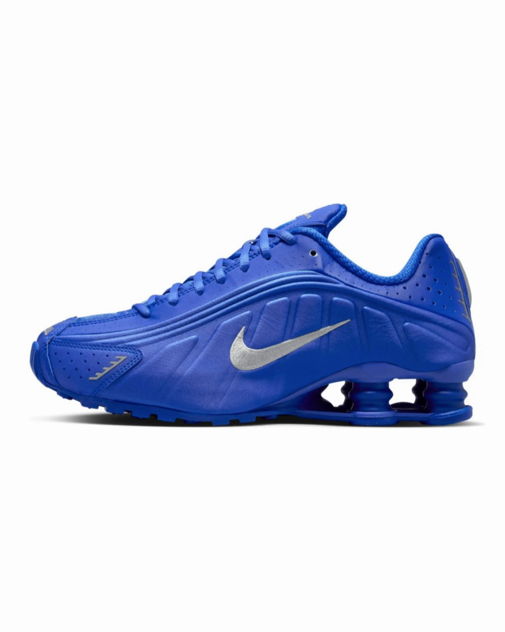 pre - designed shoe pattern Nike Shox R4 Racer Blue Metallic Silver