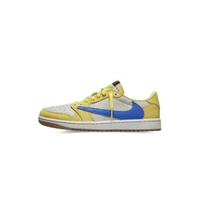 running for a way to stay grounded speed development running shoe promotion Travis Scott x Air Jordan 1 Retro Low OG SP 'Canary' Yellow