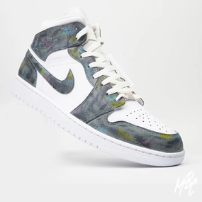 Concrete - Jordan 1 Mid Custom Sleek Style