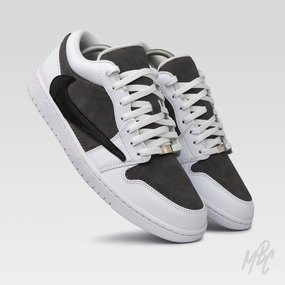 Airport Run Evening Out Grey Cactus Suede - Jordan 1 Low Custom