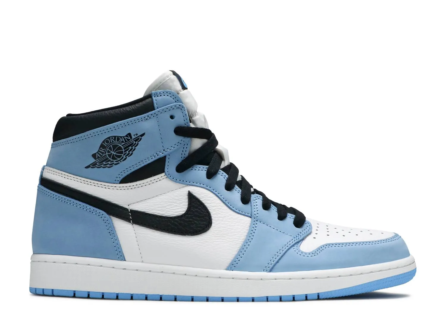 Jordan 1 University Blue (E.F) padded - straps Runners with High Arches
