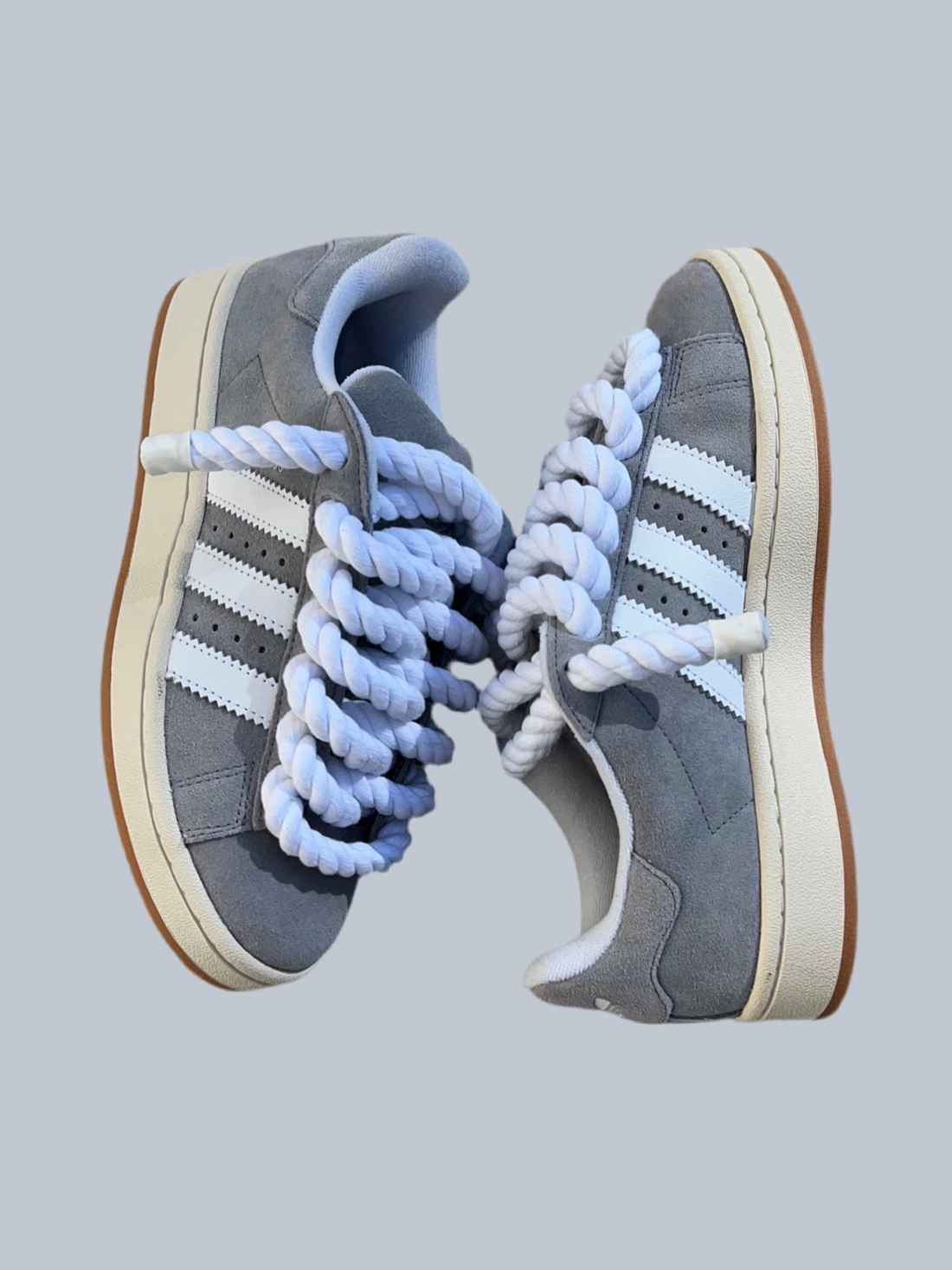 Grey ADIDAS CAMPUS X ROPE LACES All Seasons Heel Hug