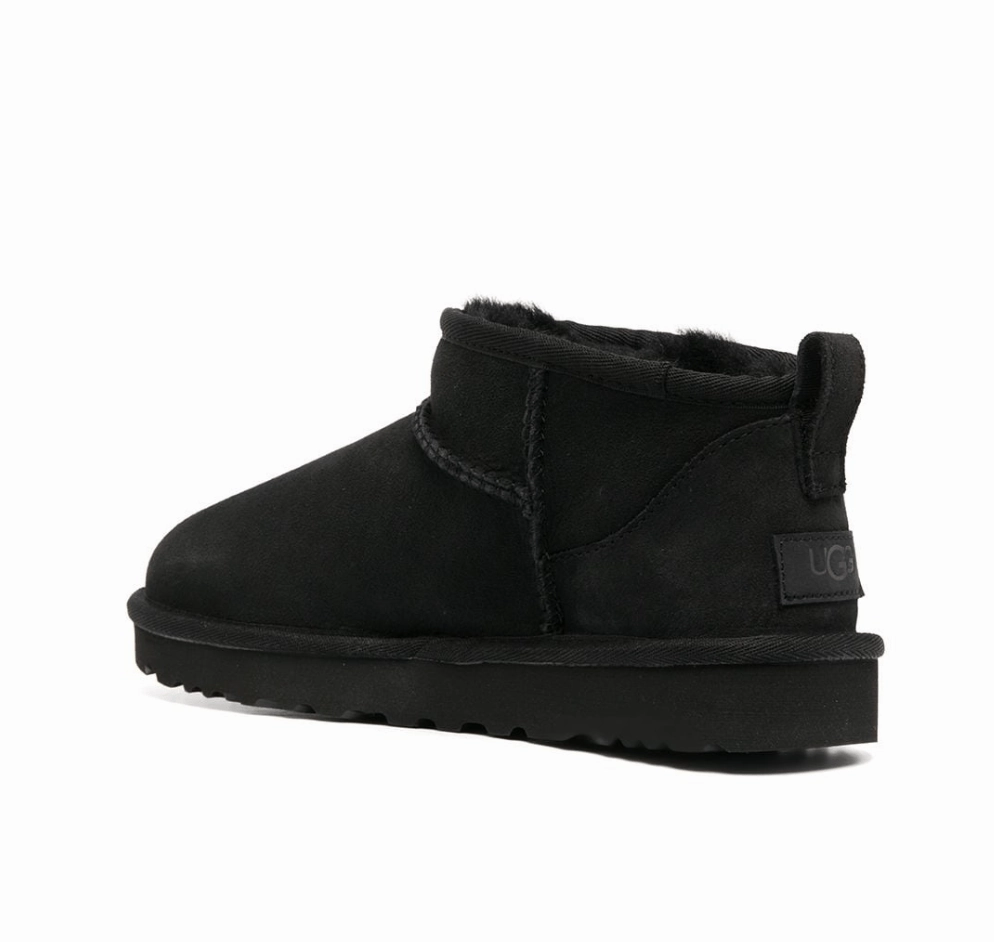 UGG Classic Ultra Mini Boot Black Print Sole