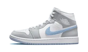 multi - surface outsole shoes aesthetic - design shoes Jordan 1 Mid Wolf Grey Aluminum (Women's)