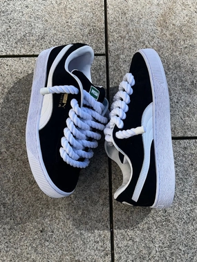 Puma Rope Laces Black and White Lightweight Sole