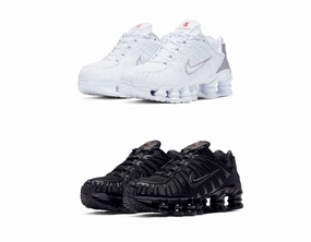 Sleek Silhouette 2x Nike Shox TL ( Black and White)