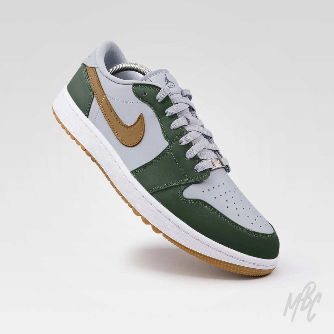 Fairway Gold - Jordan 1 Low Golf Custom Smart Moves Vibrant Look