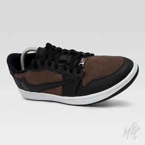 Leaf Jog Easy Packing Mocha Reverse Suede - Jordan 1 Low Golf Custom