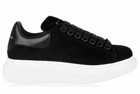 Rock Path Fresh Comfort Alexander McQueen Oversized Black Velvet Womans Trainers