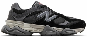 soft - touch - comfortability shoes Leather Material New Balance 9060 Black Castlerock Grey