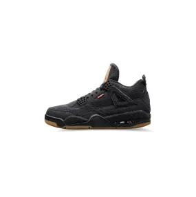 Levi's x Air Jordan 4 Retro GS 'Black Denim' Toe box