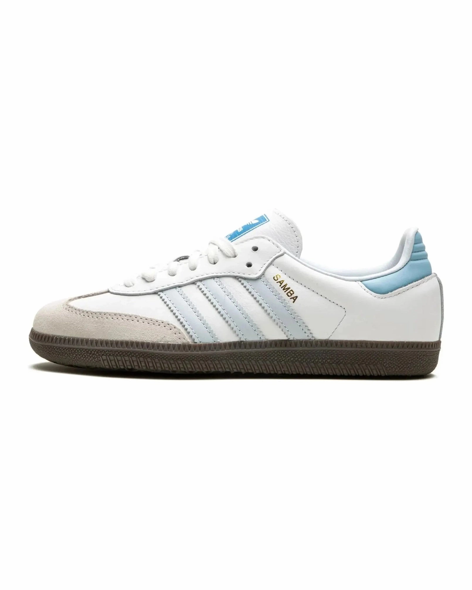 Adidas Samba OG White Halo Blue Quick Trip Sculpted lining
