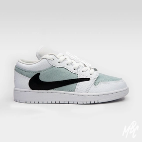 Suede Reverse Swoosh - Jordan 1 Low Custom Fashion Layer