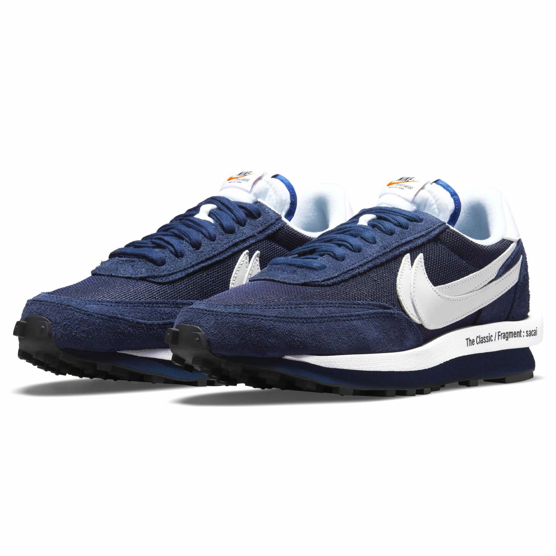 Hard surface running Waterproof Material Fragment Design X Sacai X Nike LDV Waffle 'Blackened Blue'