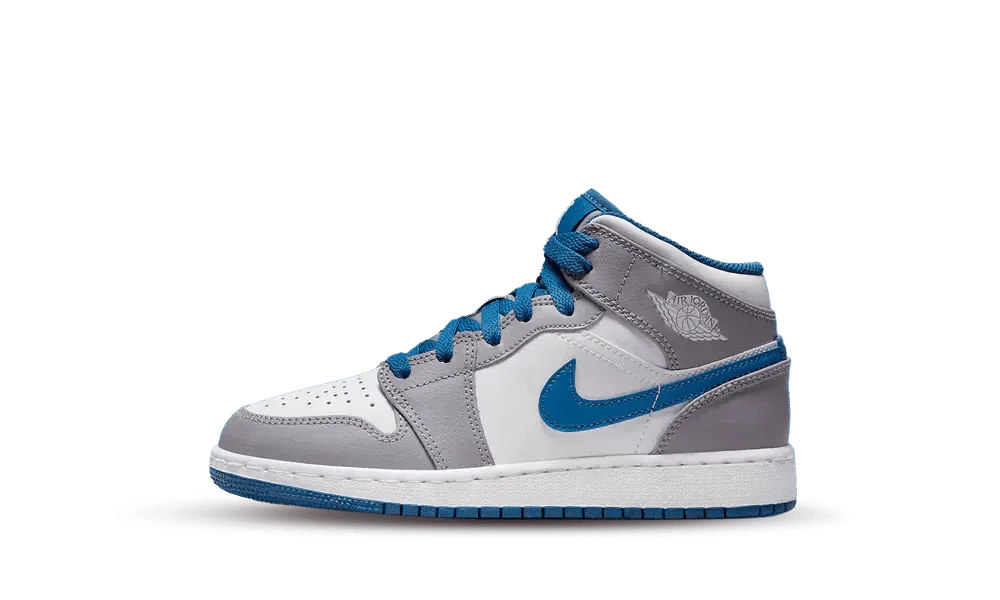 road accessory Air Jordan 1 Mid True Blue Cement (GS)