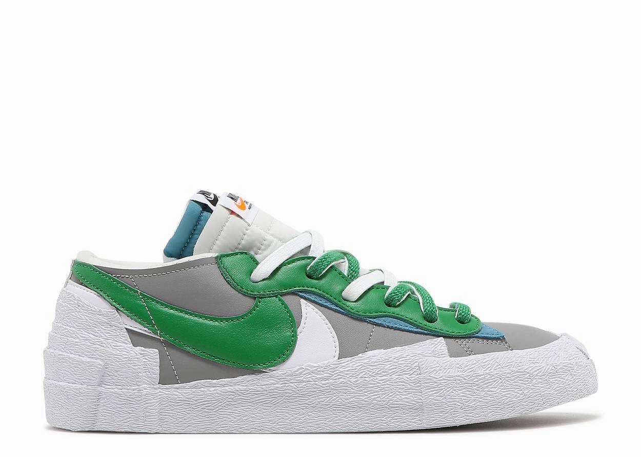 Relaxed wear Grip tech Nike Blazer Low sacai Medium Grey Classic Green