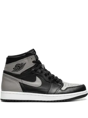 Air Jordan 1 Retro High OG "Shadow" sneakers running in a stone bridge area shoes cross - country versatility