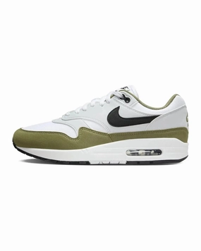 removable - insole shoes barefoot - style shoes Nike Air Max 1 White Black Medium Olive