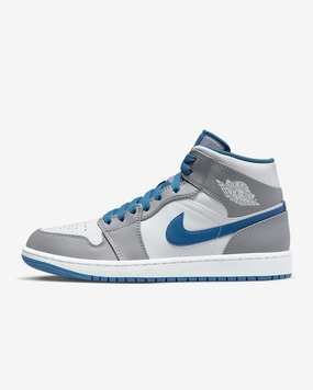 Nike - Air Jordan 1 Mid - True Blue Practical Footwear
