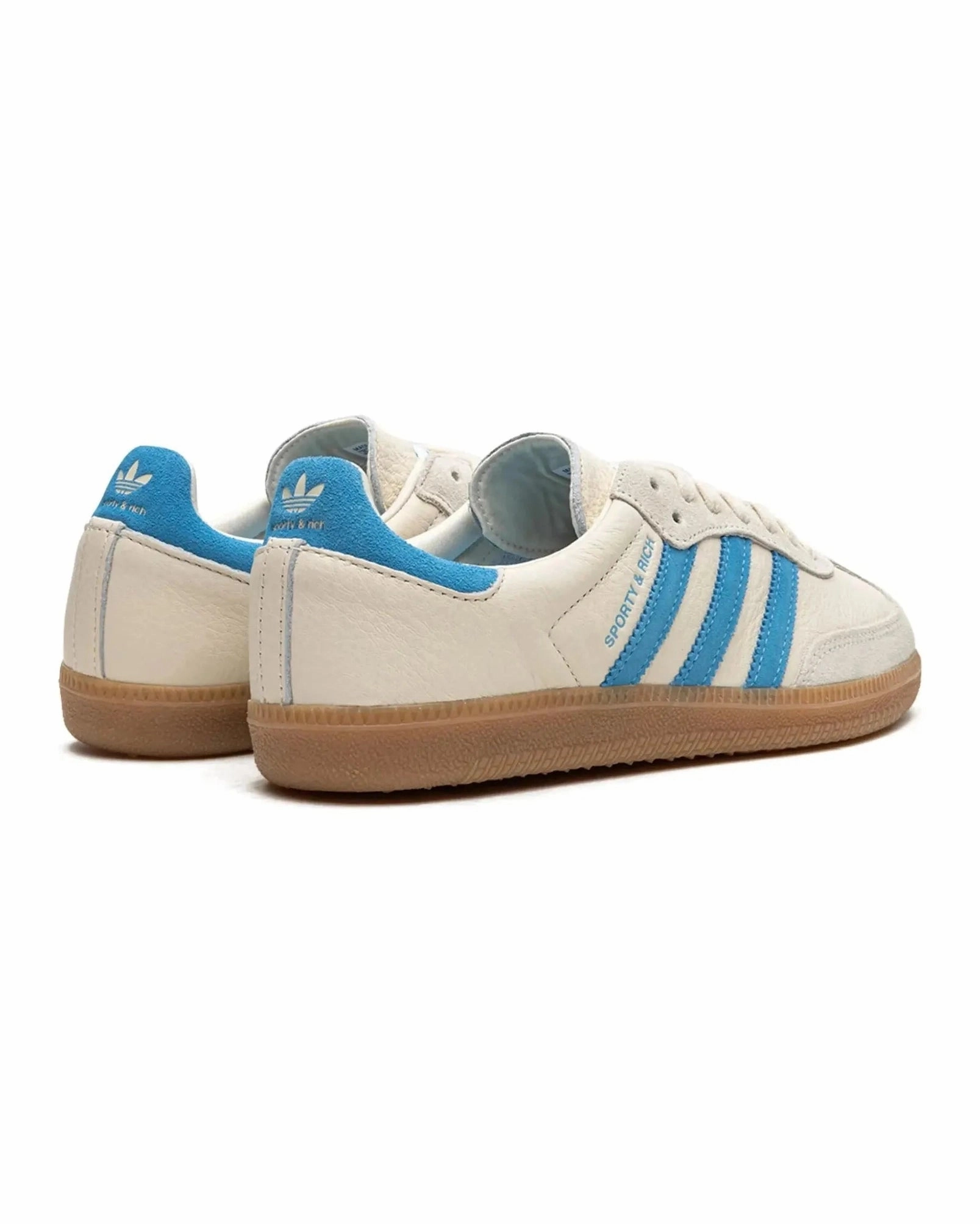Adidas Samba OG Sporty & Rich Beige Blue Aerodynamic Form