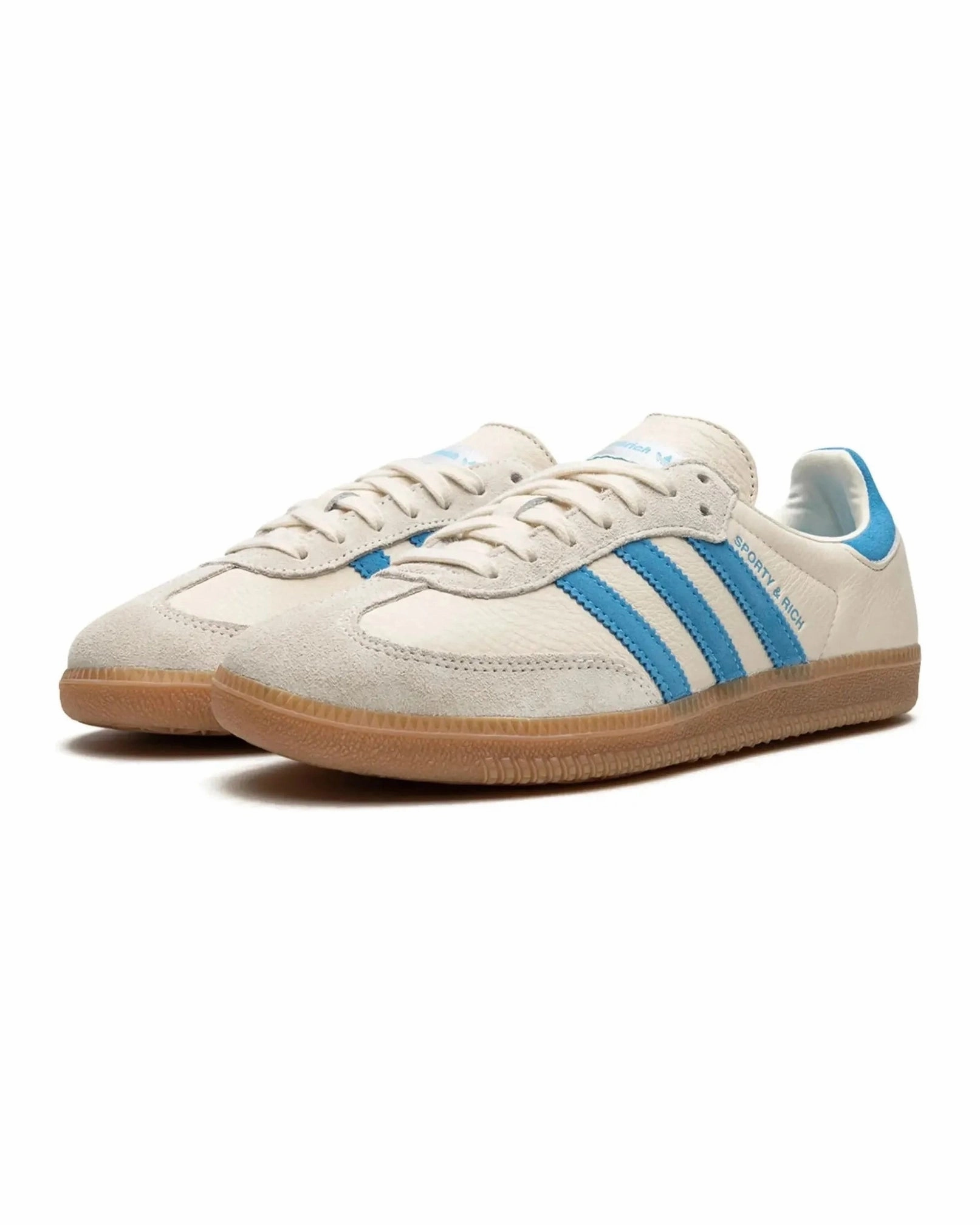Quick Motion Lined Upper Adidas Samba OG Sporty & Rich Beige Blue