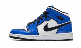 Air Jordan 1 Mid SE Signal Blue Zero Fuss Bus Hop