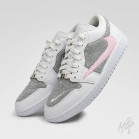 Cactus Joggers Pink - Jordan 1 Low Custom Fast Walk Street Look