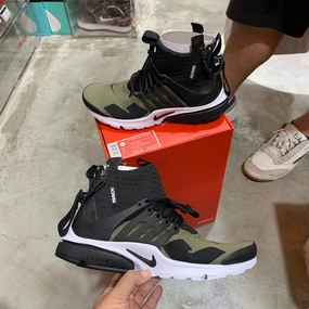 Supportive frame Durable Stitching DS 2016' Air Presto Mid x Acronym OLIVE