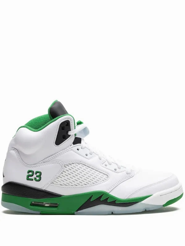 Marathon running Air Jordan 5 "Lucky Green"