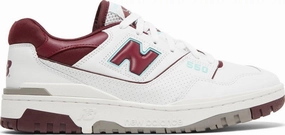 New Balance 550 Burgundy Cyan diamond - design shoes easy - to - clean running shoes