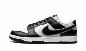 recycled - material shoes Lightweight Flexibility Nike Dunk Low Chenille Swoosh Black Grey