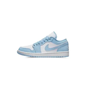 Wmns Air Jordan 1 Low 'Ice Blue' cushioned - footbed - material shoes rubber outsole shoes