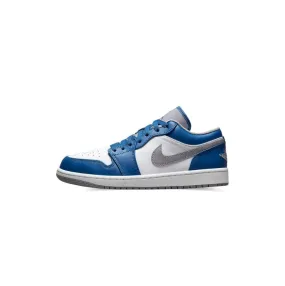 Air Jordan 1 Low 'True Blue Cement' semi - formal shoes disc golf shoes