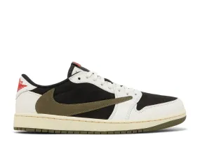 Jordan 1 Retro Low OG SP Travis Scott Olive (Women??s) running in city