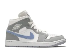 Jordan 1 Mid Aluminium Wolf Grey (E.F) gel - filled - feature shoes