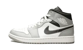 Air Jordan 1 Mid Light Smoke Grey Anthracite night running footwear