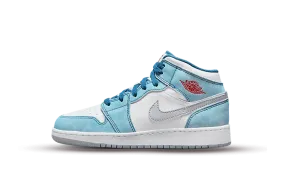 Air Jordan 1 Mid SE French Blue Light Steel (GS) running tops